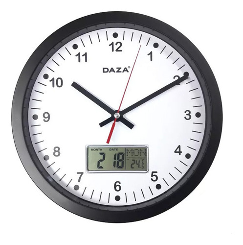 Reloj De Pared Grande Temperatura Analogico Numeros Digital 