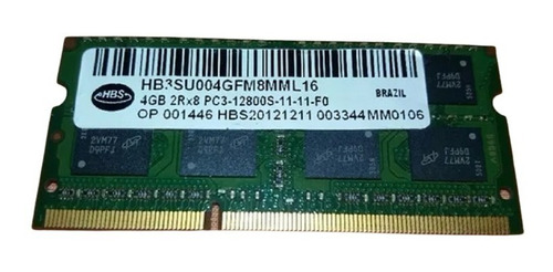 Memoria Note 4gb Ddr3 12800s Hbs 2rx8 Gateway