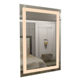 Espelho De Banheiro Jateado Com Led Touch 50x70cm