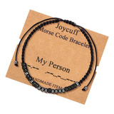 Joycuff My Person Morse Code Pulseras Para Mujer, Novia, Reg