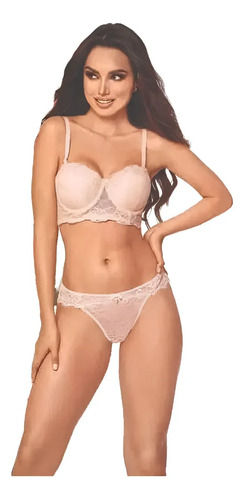 Lenceria Cordinado Brassiere Y Panty Brasilena Maqui 807-23