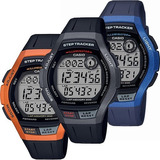 Reloj Casio Caballero Ws2000 Varios Colores - 200 Memorias - Conteo De Pasos - Sumergible - Led Ambar