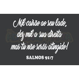  Adesivo Frase Religiosa Salmos 91 Para Moto Carro 21 X 15