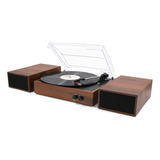 Lp&no.1 Tocadiscos Vintage Bluetooth Con Altavoces Estreo, R