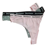 Tanga Juicy Couture Sexys Dama Mujer Rosa & Gris M 