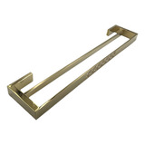 Toalheiro/porta Tolhas Duplo Reto Inox Dourado - Sd