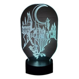 Castillo Hogwarts Harry Potter Lampara Led Ilusion 3d