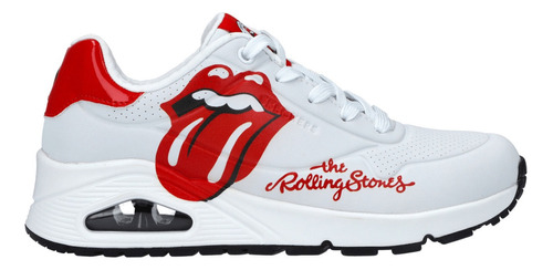 Tenis Skechers Dama Rolling Stones Single 177965 Blanco-ro