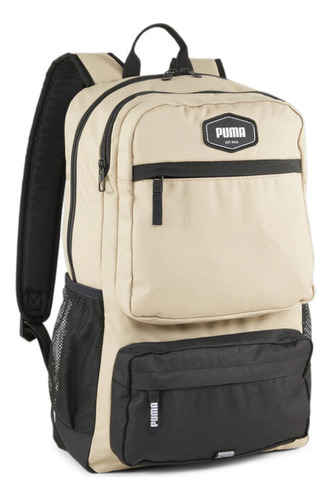 Mochila Puma Deck Backpack Ii Urbana Color Beige Camel Diseño De La Tela Liso