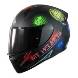 Casco Integral Mt Stinger Matt Graficos A1 Con Mica Humo