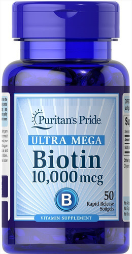 Puritan's Pride | Biotin | 10000mcg | 50 Rapid Softgels