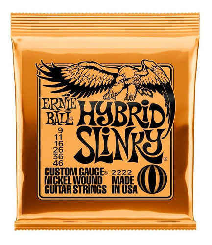 Encordoamento Guitarra 009-046 Ernie Ball Hybrid Slinky