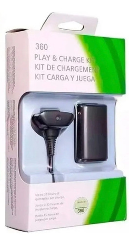 Bateria Controle Xbox 360 Com Cabo Carregador Usb