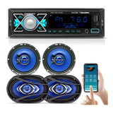 Kit Automotivo Radio Usb Bluetooth Falante Hurricane 6 + 6x9