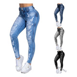 Jeans De Mujer Pantalones Elásticos Rotos