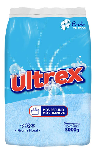 Detergente Polvo Ultrex Floral X 3000gr