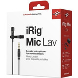 Microfone De Lapela Para Smartphone Tablet Irig Mic Lav