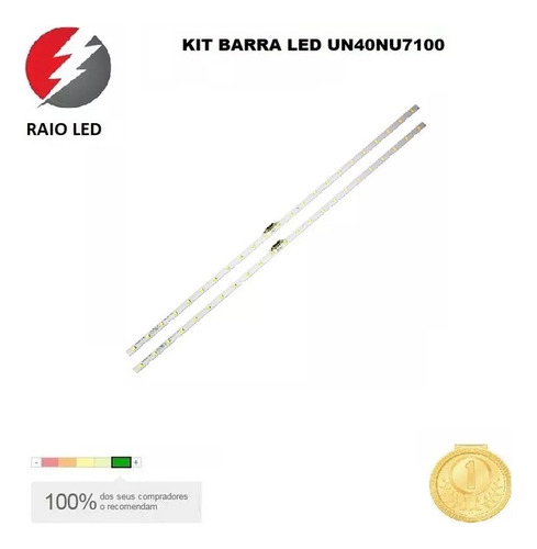 Kit 2 Barra Led Un40nu7100g Un40ru7100g Nova C/ Nf