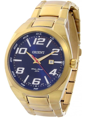 Relógio Orient Masculino Dourado Aço Analogico Barato Retrô