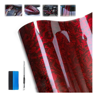 Vinil Automotriz Fibra De Carbono Impermeable 30x150cm | Meses sin interés