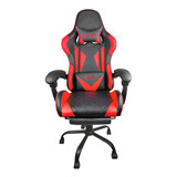 Silla Gamer Empoli Odín Ergonómica Apoyapiés Roja