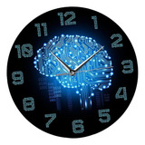 Reloj De Pared Arte Inteligente Cerebro, 12 Redondo Moderno