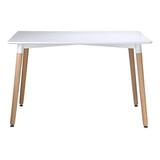 Mesa Comedor Moderna Nordica Blanca 160cm Vip Decohoy