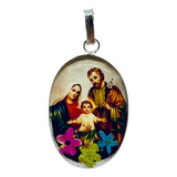 Medalla De La Sagrada Familia Encapsulada Doble (dplata)