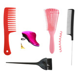 Set Peinetas Y Cepillos Para Desenredar El Cabello