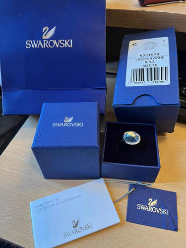 Swarovski Anillo Original Talle Grande Lazo Ring Con Caja Y 