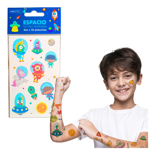 Tatuajes Tatto Temporales Adhesivos Infantiles Niños X10 