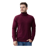 Blusa Lã Masculina Canelada Gola Alta Tricô Cacharrel 