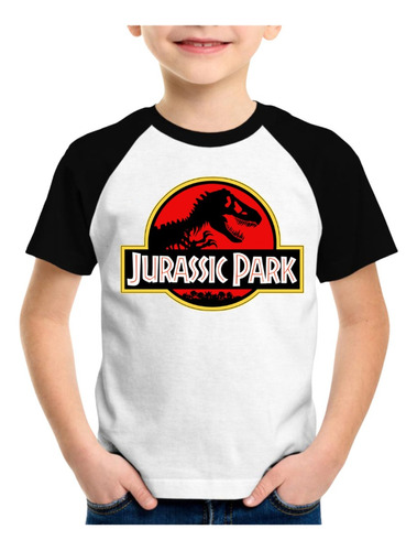 Camisa Raglan Jurassic Park Camiseta Adulto E Infantil 2023