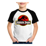 Camisa Raglan Jurassic Park Camiseta Adulto E Infantil 2023