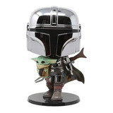 The Mandalorian With Child Chrome #380 Funko 10 Pulgadas 