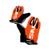 Guantes Dedos Largos Sars Talle L Naranja Con Gel Ciclismo 