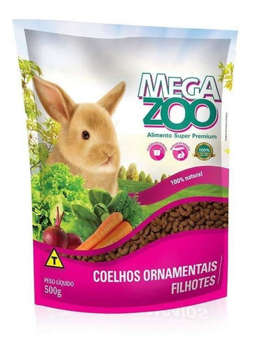 Ração Megazoo Para Coelhos Ornamentais Filhotes - 500g