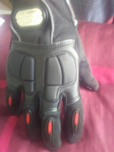 Guantes Para Moto Ajustables Negro/rojo, Talla L