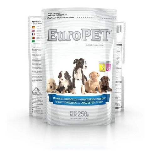 Leche Para Cachorros Lactantes Europet Sustituto Lácteo 250g