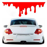 Kit 2pz Sticker Rojo Faro Mancha Sangre Vinil Para Beetle