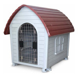 Casa Para Perro Sunny Térmica Puerta Metálica 117x82x114cm Color Beige