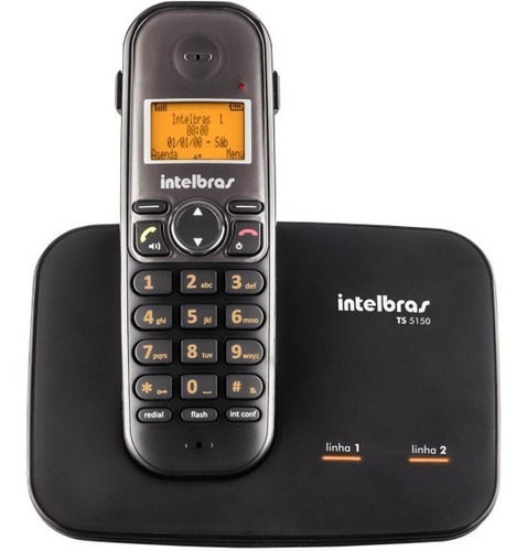 Telefone Sem Fio Intelbras Ts 5150 2 Linhas Com Viva Voz Nfe