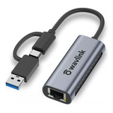 Adaptador De Rede Usb C 2500mbps 2.5g Gigabit Macbook Win Nf