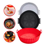 Cesto Forma Silicone Airfryer 20cm Antiaderente - 3 Unidades