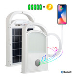 Bateria Lampara Solar Exteriores Aire Libre Bocina Bluetooth