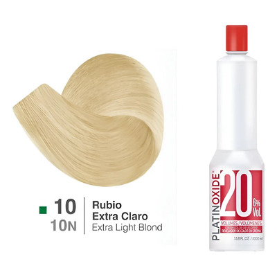 Tinte Nutrapel Colortech Zero Sin Amoniaco 20 Vol. 10 Rubio Extra Calro 10 Rubio Extra Claro