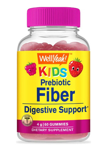 Wellyeah | Prebiotic Fiber For Kids | 4g | 60 Gummies
