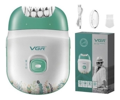 Depiladora Eléctrica Mujer Corporal Vgr V-726 Carga Usb 2 Velocidades