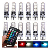 12pcs Led T10 Pellizco Rgb A Control Estrobo Hiperled Cambus