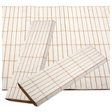 4 Pc Jogo Americano Em Bambu De Mesa 30x45cm Cozinha Branco